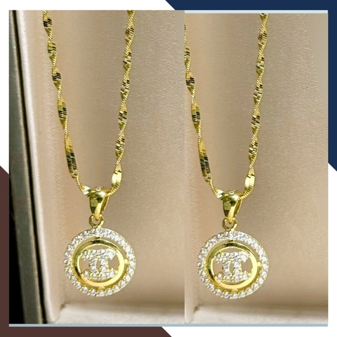 Dây chuyền Chanel vàng tây 10k đính đá cho nữ nhiều mẫu đẹp mã D54M1731