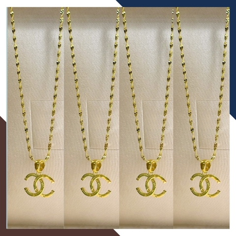 Dây chuyền Chanel vàng tây 10k đính đá cho nữ nhiều mẫu đẹp mã D54M1731