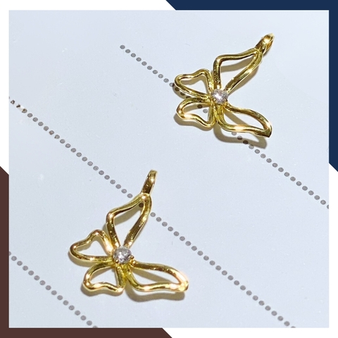 Dây chuyền mặt hình con bướm vàng tây 10k cho nữ đẹp mã D40M09