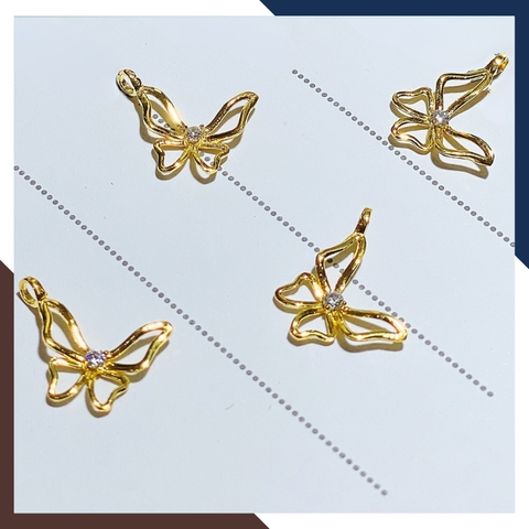 Dây chuyền mặt hình con bướm vàng tây 10k cho nữ đẹp mã D40M09