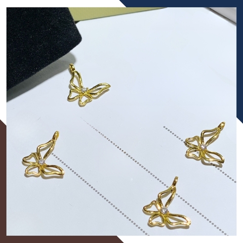 Dây chuyền mặt hình con bướm vàng tây 10k cho nữ đẹp mã D40M09