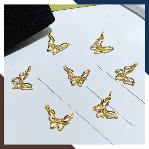 Dây chuyền mặt hình con bướm vàng tây 10k cho nữ đẹp mã D40M09