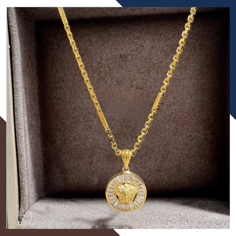 Dây chuyền mặt Versace 1,5 chỉ vàng tây 10k cho nam mã D108M46