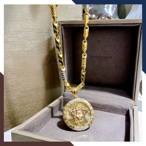 Dây chuyền mặt Versace vàng tây 10k cho nam 5 chỉ mã D309M192