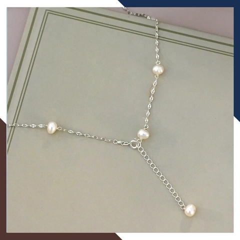 Dây chuyền ngọc trai nữ bạc thật đẹp mã 67D80T220