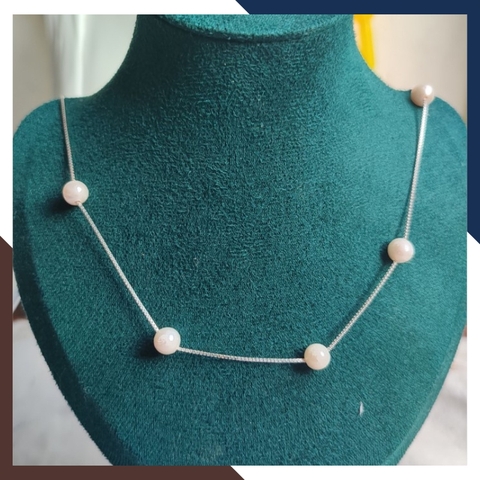 Dây chuyền ngọc trai nữ nuôi nước ngọt tự nhiên mã VCNT18