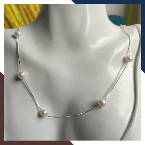 Dây chuyền ngọc trai nữ nuôi nước ngọt tự nhiên mã VCNT18