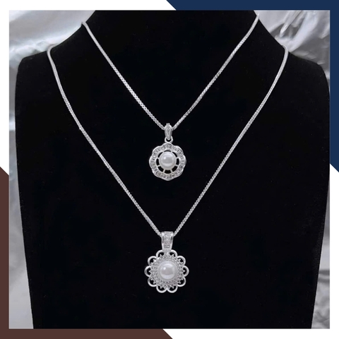 Dây Chuyền Ngọc Trai Nữ Mặc Áo Dài VCNT105 | Ngọc Trai Thật