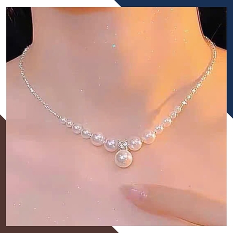 Dây chuyền ngọc trai phối hạt bạc DCNT40 – Thiết kế tinh xảo, tôn vinh vẻ đẹp thanh lịch