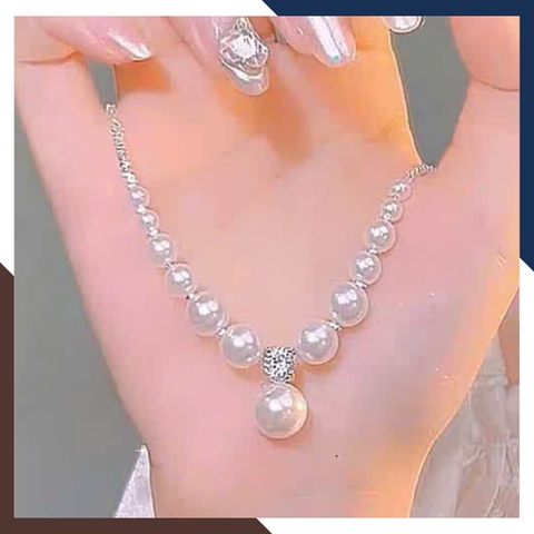 Dây chuyền ngọc trai phối hạt bạc DCNT40 – Thiết kế tinh xảo, tôn vinh vẻ đẹp thanh lịch