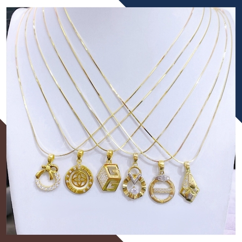 Dây chuyền vàng tây nữ 10k hình nơ mã TL5428