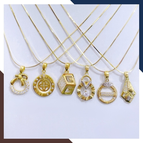 Dây chuyền vàng tây nữ 10k hình nơ mã TL5428