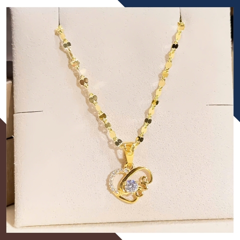 Dây Chuyền Trái Tim Vàng Tây 10k Cho Nữ DCVN385 – Quà Sinh Nhật Ý Nghĩa Tặng Bạn Gái