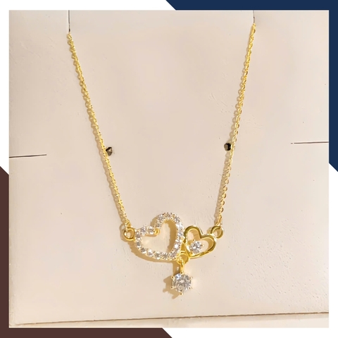 Dây Chuyền Trái Tim Vàng Tây 10k Cho Nữ DCVN385 – Quà Sinh Nhật Ý Nghĩa Tặng Bạn Gái