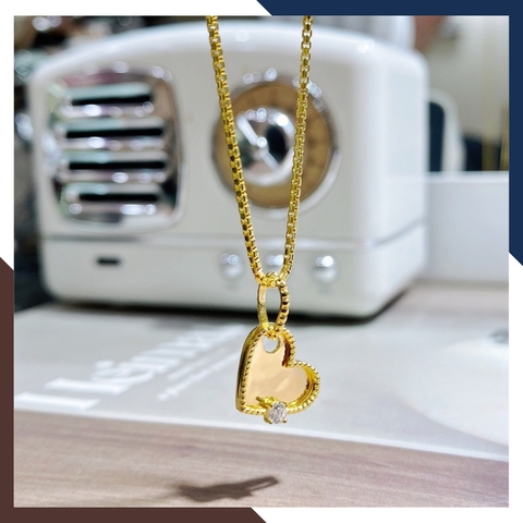 Dây Chuyền Trái Tim Vàng Tây 10k Cho Nữ DCVN385 – Quà Sinh Nhật Ý Nghĩa Tặng Bạn Gái