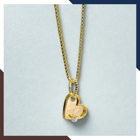 Dây Chuyền Trái Tim Vàng Tây 10k Cho Nữ DCVN385 – Quà Sinh Nhật Ý Nghĩa Tặng Bạn Gái