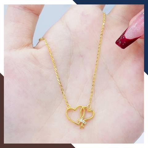 Dây Chuyền Trái Tim Vàng Tây 10k Cho Nữ DCVN390 – Quà Tặng Bạn Gái Ý Nghĩa