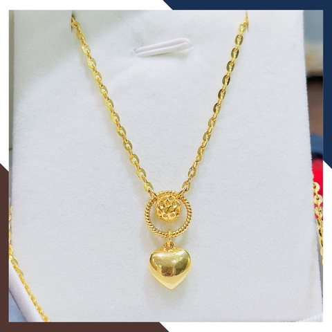 Dây Chuyền Trái Tim Vàng Tây 10k Cho Nữ DCVN390 – Quà Tặng Bạn Gái Ý Nghĩa