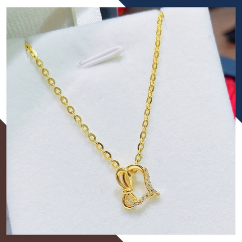 Dây Chuyền Trái Tim Vàng Tây 10k Cho Nữ DCVN390 – Quà Tặng Bạn Gái Ý Nghĩa