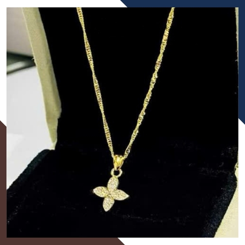 Dây Chuyền Vàng Cỏ 4 Lá Cho Nữ DCVN356 – Thu Hút Tài Lộc, May Mắn & Bình An