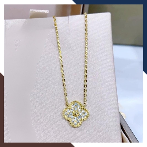 Dây Chuyền Vàng Cỏ 4 Lá Cho Nữ DCVN362 – Vàng Ý 10k, Lựa Chọn Hàng Đầu Cho Phái Đẹp