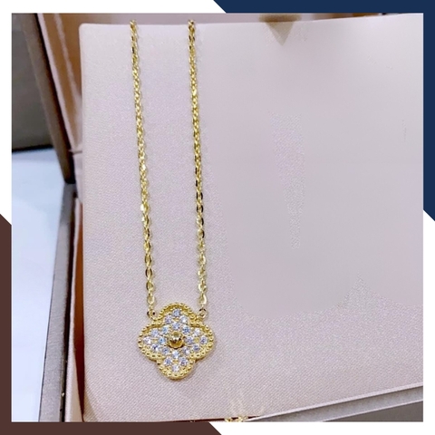 Dây Chuyền Vàng Cỏ 4 Lá Cho Nữ DCVN362 – Vàng Ý 10k, Lựa Chọn Hàng Đầu Cho Phái Đẹp