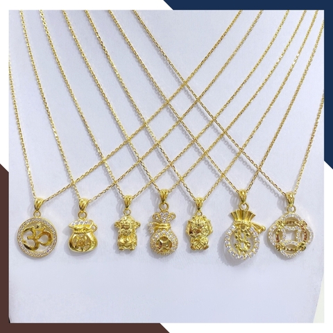 Dây chuyền vàng nữ mặt kim tiền TL7536 | vàng tây 10k