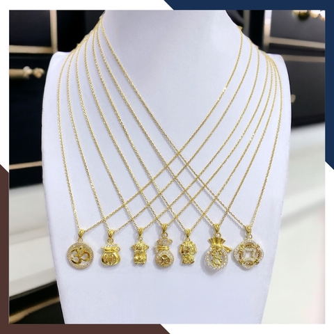 Dây chuyền vàng nữ mặt hình ông thần tài TL7528 | vàng tây 10k