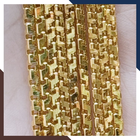 Dây chuyền vàng nam nữ 2 chỉ, dây chuyền chữ cong bằng vàng tây 10k mã TL226