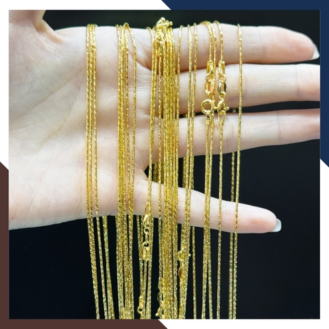 Dây Chuyền Vàng Nữ 1 Chỉ Trơn DCVN180 | Vàng Tây 10k