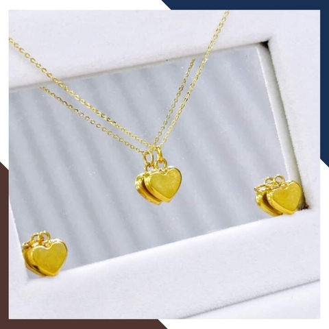 Dây chuyền vàng tây 10k mặt hình trái tim nhỏ cho nữ đẹp mã D33M10