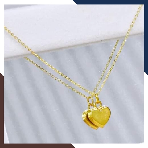 Dây chuyền vàng tây 10k mặt hình trái tim nhỏ cho nữ đẹp mã D33M10