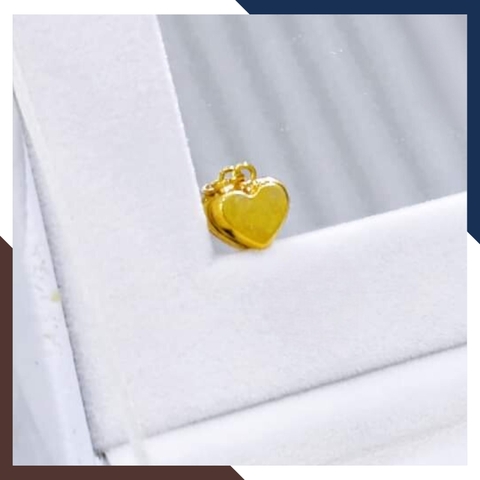 Dây chuyền vàng tây 10k mặt hình trái tim nhỏ cho nữ đẹp mã D33M10