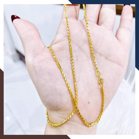 Dây chuyền vàng tây 10k nam 1,5 chỉ kiểu khúc chữ cong khúc hỏa tiễn mã TL155