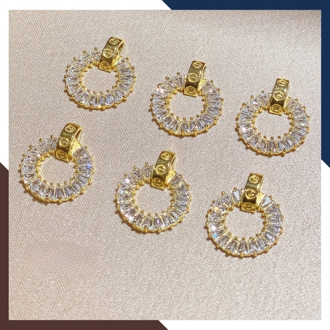 Dây chuyền vàng tây nữ 1 chỉ, dây chuyền mắt xích vuông mặt vòng tròn bằng vàng 10k cho nữ đẹp mã D75M24