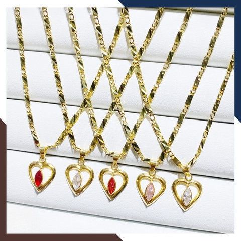 Dây chuyền vàng cho mẹ mặt trái tim D170M18 | vàng tây 10k