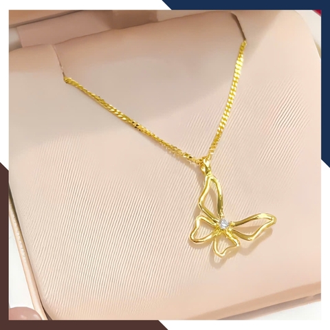 Dây Chuyền Vàng Tây Nữ 10k Mặt Hình Con Bướm DCVN246 – Tôn Vinh Vẻ Đẹp Dịu Dàng