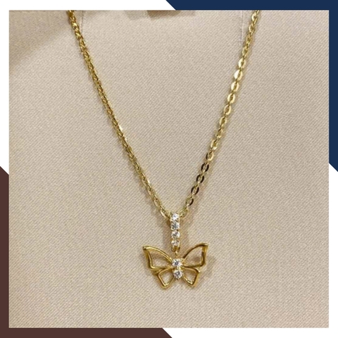Dây Chuyền Vàng Tây Nữ 10k Mặt Hình Con Bướm DCVN246 – Tôn Vinh Vẻ Đẹp Dịu Dàng