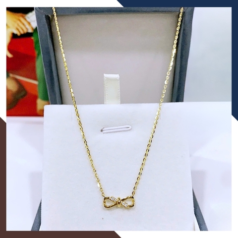 Dây Chuyền Vàng Tây Nữ 10k Mặt Hình Nơ DCVN252 – Tạo Điểm Nhấn Nhẹ Nhàng & Nữ Tính