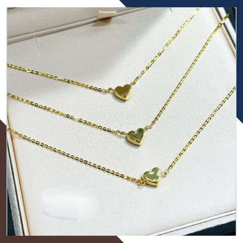Dây chuyền vàng tây nữ 10k liền mặt hình trái tim trẻ trung xinh đẹp mã TL59