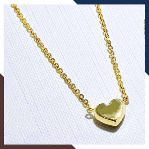 Dây chuyền vàng tây nữ 10k liền mặt hình trái tim trẻ trung xinh đẹp mã TL59