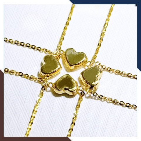 Dây chuyền vàng tây nữ 10k liền mặt hình trái tim trẻ trung xinh đẹp mã TL59