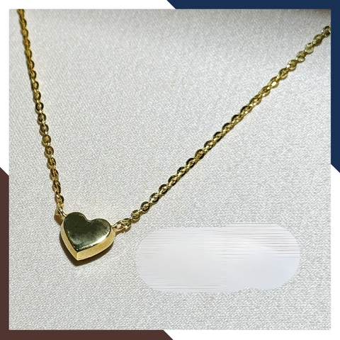 Dây chuyền vàng tây nữ 10k liền mặt hình trái tim trẻ trung xinh đẹp mã TL59