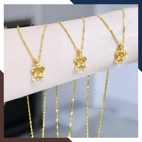 Dây Chuyền Vàng Tây Nữ 10k Mặt Gấu DCVN273 – Siêu Cute & Dễ Thương Hết Nấc
