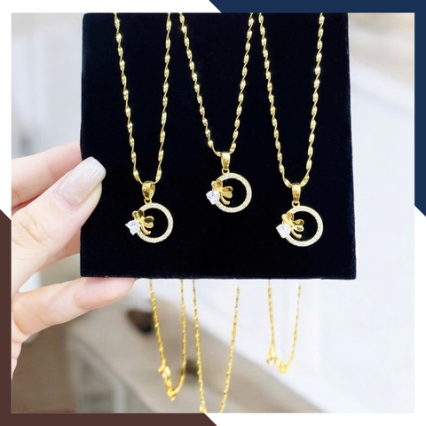 Dây Chuyền Vàng Tây Nữ 10k Mặt Hình Tròn DCVN256 – Đơn Giản, Trẻ Trung & Thanh Lịch