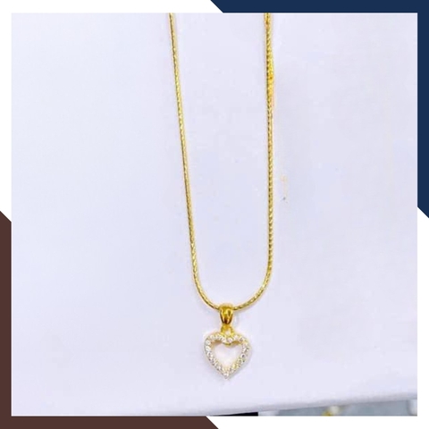 Dây Chuyền Vàng Tây Nữ 10k Mặt Trái Tim DCVN233 – Món Quà Ý Nghĩa Cho Bạn Gái