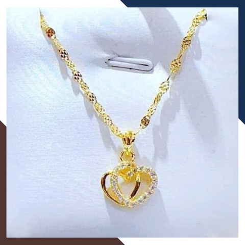 Dây Chuyền Vàng Tây Nữ 10k Mặt Trái Tim DCVN233 – Món Quà Ý Nghĩa Cho Bạn Gái