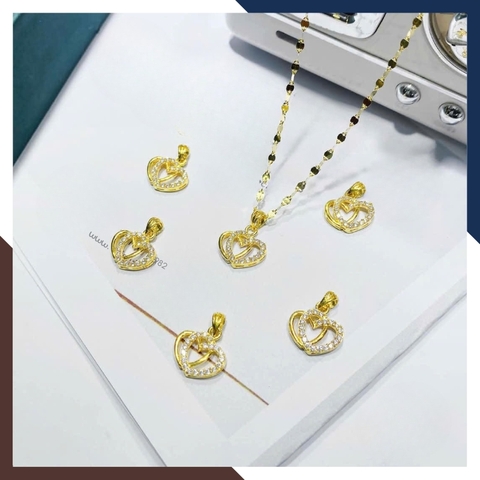 Dây Chuyền Vàng Tây Nữ 10k Mặt Trái Tim DCVN233 – Món Quà Ý Nghĩa Cho Bạn Gái