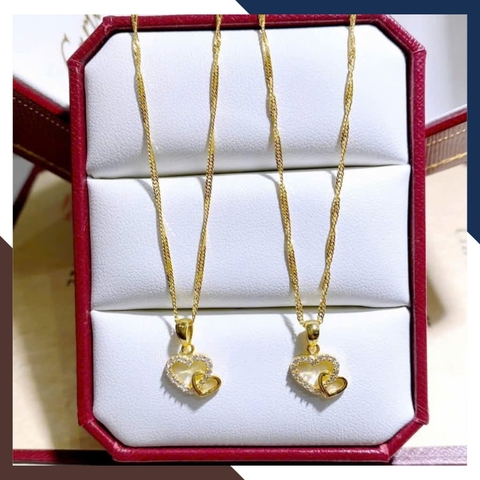 Dây Chuyền Vàng Tây Nữ 10k Mặt Trái Tim DCVN233 – Món Quà Ý Nghĩa Cho Bạn Gái