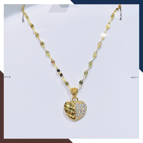 Dây Chuyền Vàng Tây Nữ 10k Mặt Trái Tim DCVN377 – Quà Tặng Ngọt Ngào Cho Người Yêu